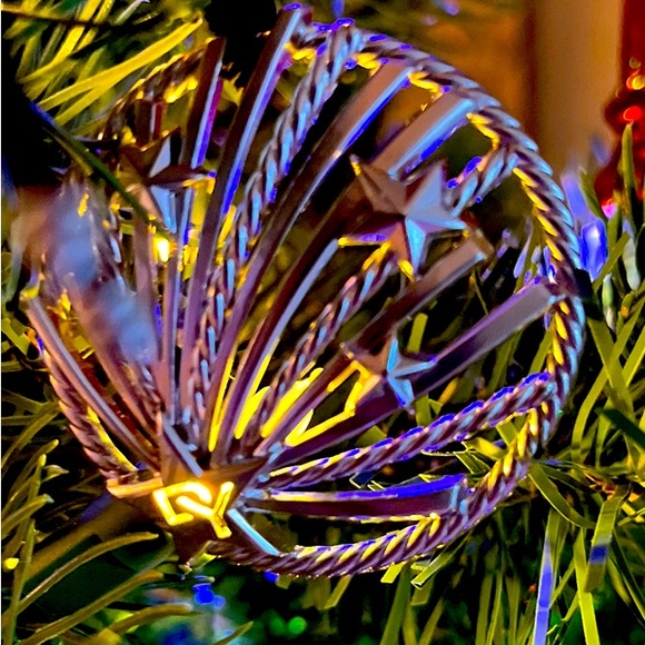 David Yurman Starburst w/ dangle black cord. Don as Necklace/Ornament - Picture 3 of 10